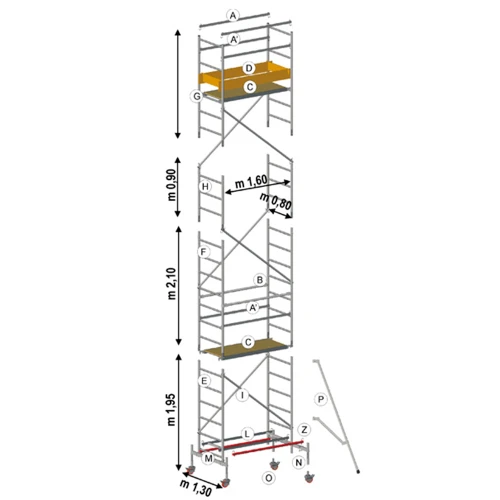 Вишка-тура SVELT MILLENIUM S модулі A+B+D3+3E (AMILS921)