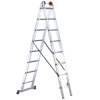 Двосекційна алюмінієва драбина SVELT EURO E2 14 STEPS (SCE20040)