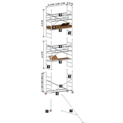 Вишка-тура SVELT TEMPO TECH L 2x1.35 (13.69 м) (TTEMPO21351369)