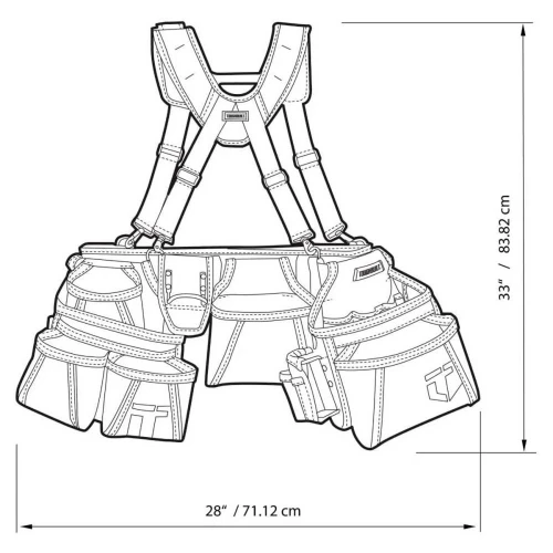 Пояс розвантажувальний з кишенями ToughBuilt Pro Framer (TB-301-6)