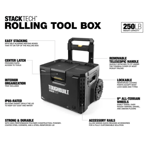 Ящик для інструментів TOUGHBUILT StackTech Rolling Tool Box (TB-B1-B-70R)
