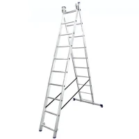 Алюминиевая двухсекционная лестница 2x10 ступеней DUOMAX VIRASTAR (VDL210)