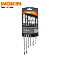 Набір комбінованих ключів із тріскачкою та шарніром WOKIN WK-151907 7 предметів