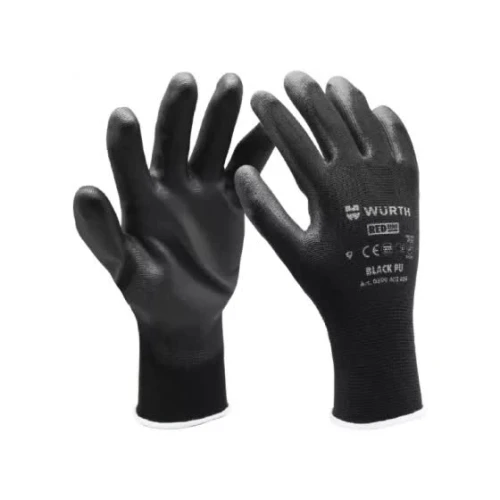 Рукавички захисні з поліуретановим покриттям WURTH Black PU M (пара) (0899402408)