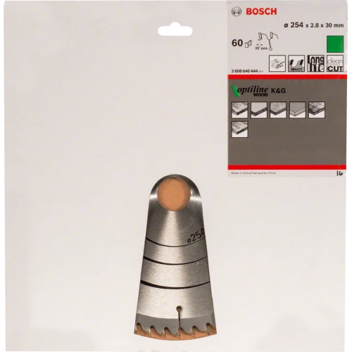 Диск пиляльний Bosch Optiline Wood 254х30 60 GCM 10 (2608640444)