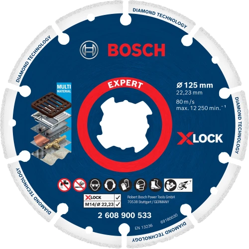 Отрезной круг Bosch EXPERT Diamond Metal Wheel X-LOCK 125 x 22,23 мм (2608900533)