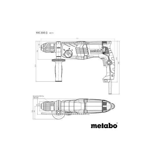 Перфоратор Metabo KHE 2645 Q зі швидкою зміною патрона (601711500)