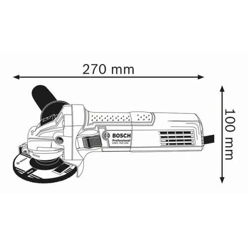 Болгарка Bosch GWS 750-125 сетевая, 0.75 кВт, 125 мм (0601394001)