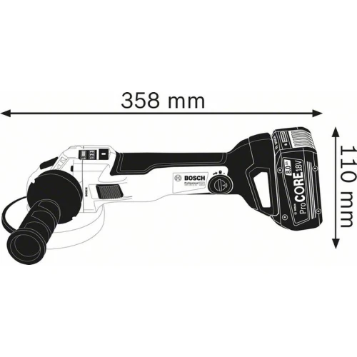 Акумуляторна болгарка Bosch GWS 18V-10 C Professional Каркас (06019G310A)