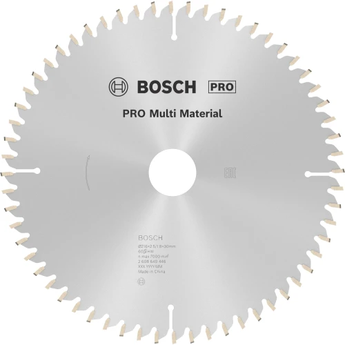 Диск пильний Bosch Multi Material 216X30X2,5 60 (2608640446)