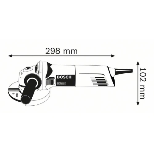 Болгарка Bosch GWS 1000 Professional сетевая, 1 кВт, 125 мм (601828800)