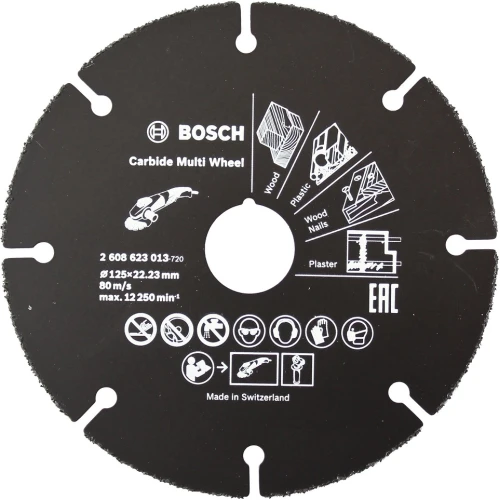 Круг відрізний Bosch Carbide Multi Wheel 125*22 універсальний (2608623013)