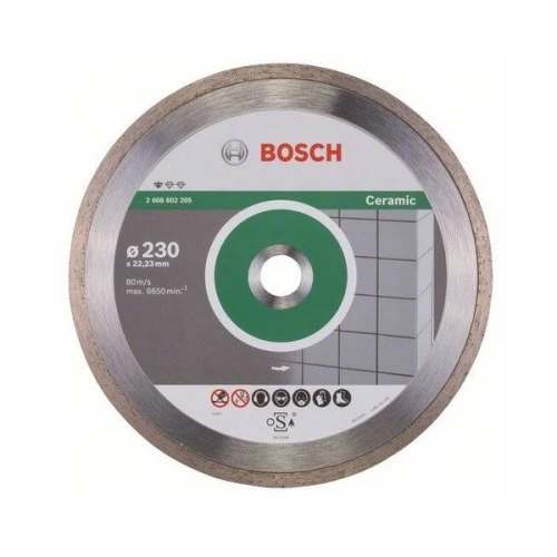Диск алмазний Bosch Standard for Ceramic 230х22.2 мм по керамічній плитці (2608602205)