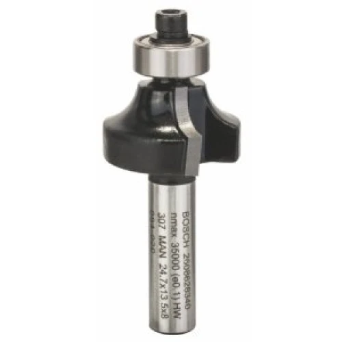 Фреза кромочная калевочная (R 8 мм; хвостовик 8 мм) по дереву Bosch (2608628341)