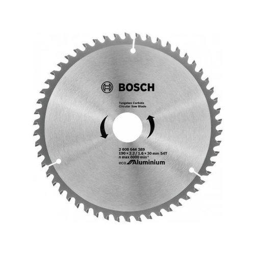 Пиляльний диск Bosch Eco for Aluminium 190х30 Z54, алюміній (2608644389)