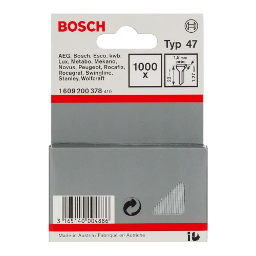 Цвях-штифт BOSCH Т47 16*1,8мм (1т. шт) (2609255809)
