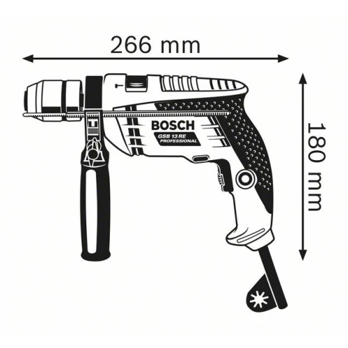 Ударная дрель Bosch GSB 13 RE сетевая, 0.6 кВт (0601217102)