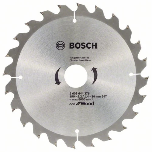 Диск пильний Bosch ЕСО for Wood 190х30мм Z24, дерево (2608644376)