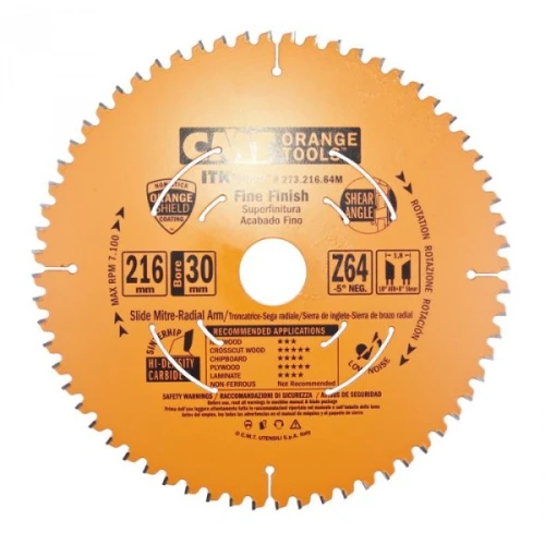 Диск пиляльний  CMT 216х30 мм Z64, дерево