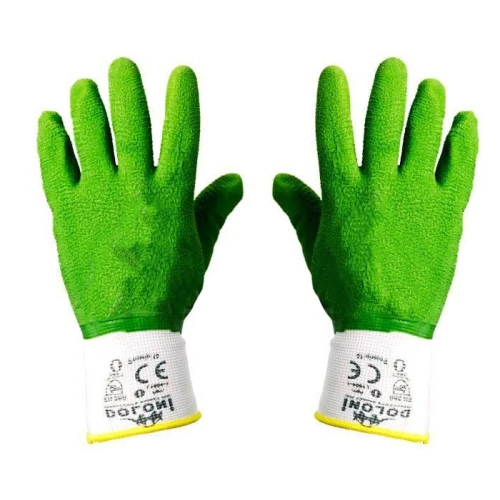Рукавички захисні DOLONI 4526 зелені, з латексним покриттям (XL)