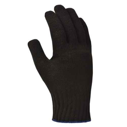 Рукавички трикотажні захисні DOLONI  667, чорні, ПВХ крапки (XL)