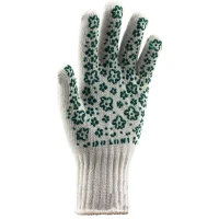 Рукавички трикотажні захисні жіночі DOLONI 620, білі, ПВХ крапки (L)