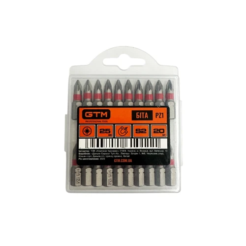 Біта GTM PZ1 25 мм 20 шт (SB-Z1-25K)
