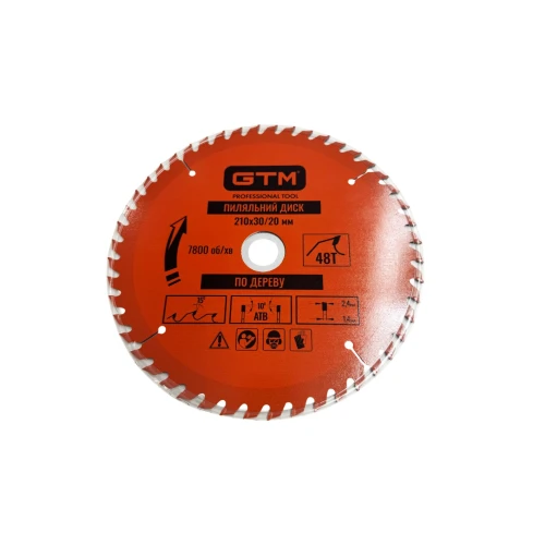 Диск пильный GTM SBW-21048 210×30/20 Z48 по дереву (SBW-21048)