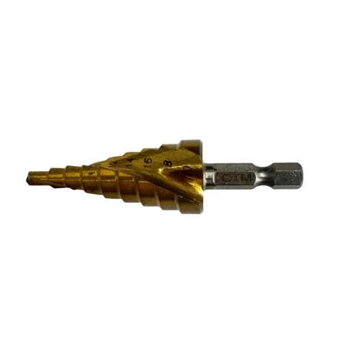 Сверло ступенчатое GTM HSS TiN 4-20мм, 9 ступеней