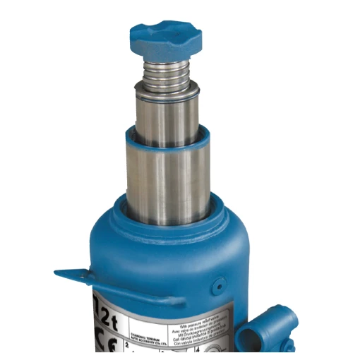 Домкрат гидравлический бутылочный 12т GTM TH812001 двухштоковый