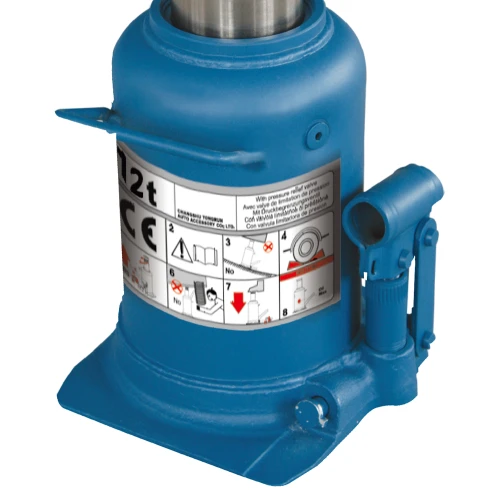 Домкрат гидравлический бутылочный 12т GTM TH812001 двухштоковый