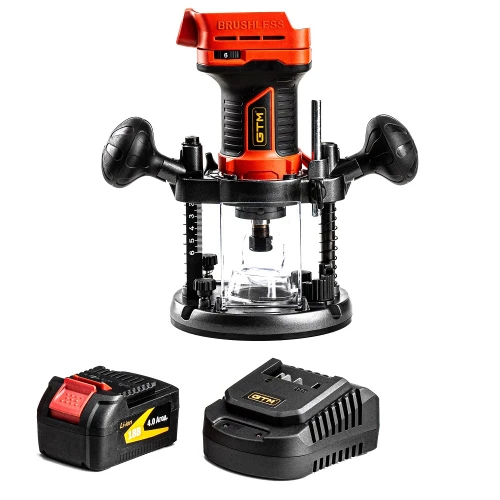 Фрезер аккумуляторный бесщеточный GTM R18/55BL + АКБ и ЗУ (R18/55BL_KIT)