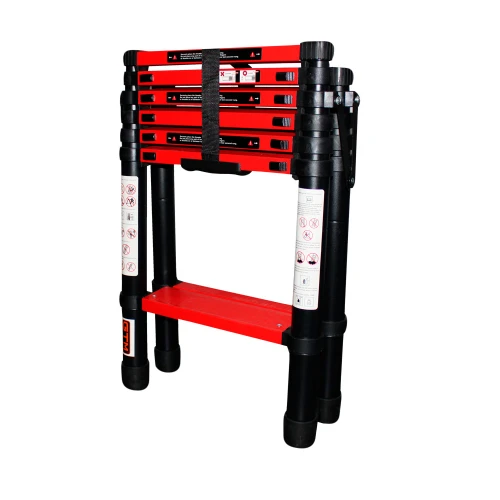 Телескопічна стремянка GTM KME5045B алюмінієва, 4 сходинки 1400 мм