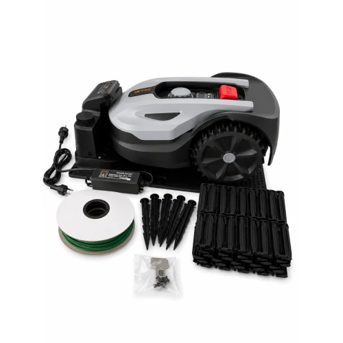 Газонокосарка-робот GTM RLM600/18W 600 кв.м із зарядною станцією та комплектом для встановлення (RLM600/18W)
