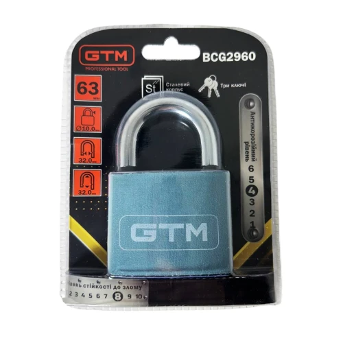 Навесной замок GTM BCG2960 60 мм