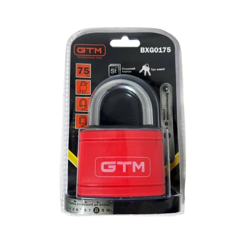 Навесной замок GTM BXG0175 PVC 75 мм