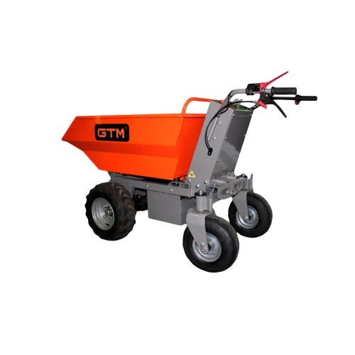 Самоходная строительная аккумуляторная тележка думпер GTM E50M/32/20A 500 кг на колесах