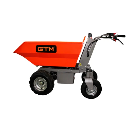 Самоходная строительная аккумуляторная тележка думпер GTM E50M/32/20A 500 кг на колесах