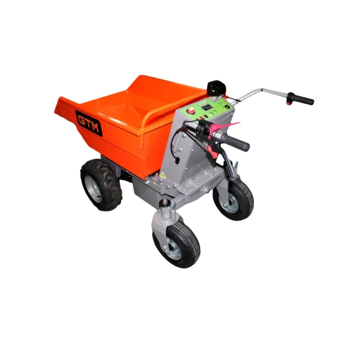 Самоходная строительная аккумуляторная тележка думпер GTM E50M/32/20A 500 кг на колесах