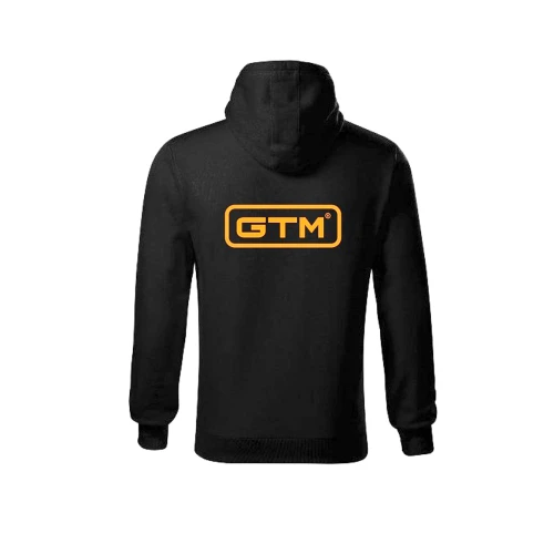 Худи на флисе GTM с капюшоном черный размер XXL