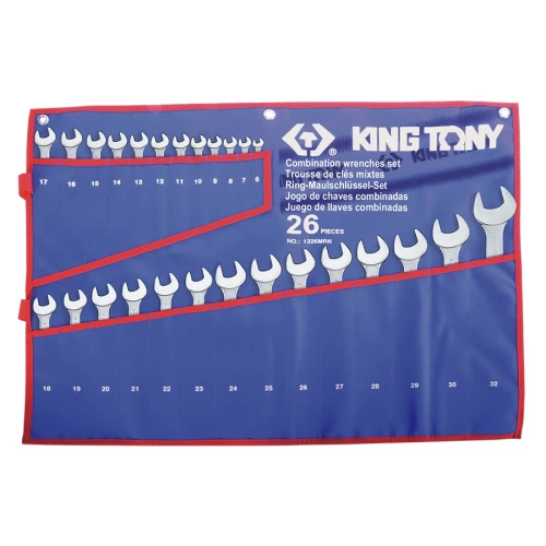 Набор комбинированных ключей King Tony 1060 6-32 мм new, 26 шт в чехле