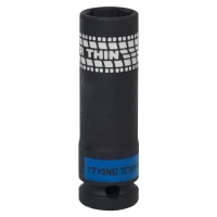Ударна головка шестигранна з посадкою 1/2 "KING TONY 441517М 17 мм глибока, надтонка
