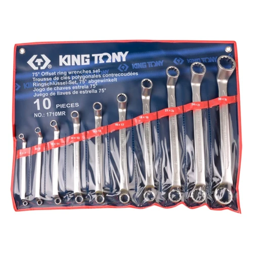 Набор накидных ключей King Tony 6-32 мм, 10 шт в чехле (1710MR)
