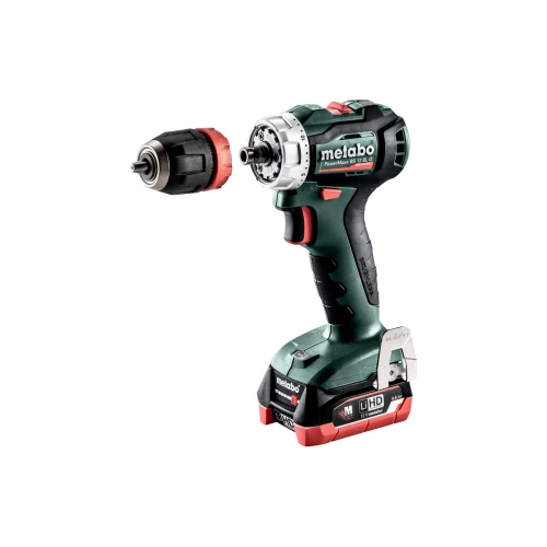 Акумуляторний дриль-шурупокрут Metabo PowerMaxx BS 12 BL Q + 2 АКБ і ЗП у кейсі (601045500)
