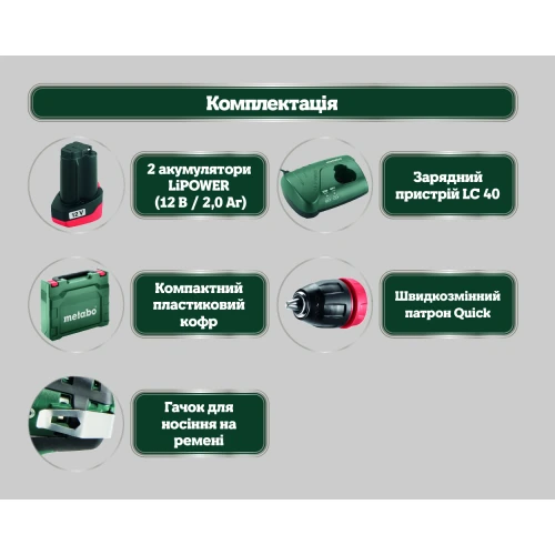 Аккумуляторный бесщеточный дрель-шуруповерт Metabo PowerMaxx BS BL Q (601749500)