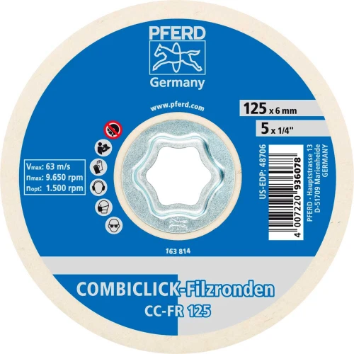 Круг войлочный полировальный Pferd Combiclick CC-FR 125 (4007220936078)