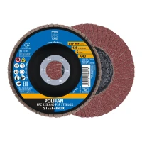 Круг тарельчатый лепестковый шлифовальный PFERD PFC 125 A 40 PSF STEELOX (4007220444603)