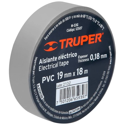 Ізострічка 0,18х19мм 18м Truper M-33G сіра