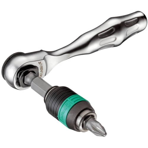 Трещетка для бит WERA Zyklop Mini 1 8001 A 1/4" SB с адаптером 1/4"