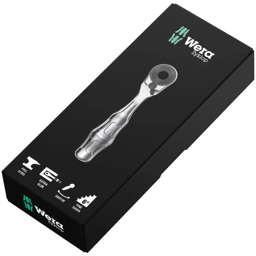 Трещетка для бит WERA Zyklop Mini 1 8001 A 1/4" SB с адаптером 1/4"